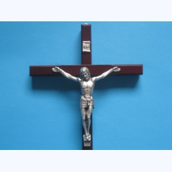 Krzyż drewniany kolor ciemny brąz 22 cm